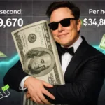 How much money does Elon Musk make a second?