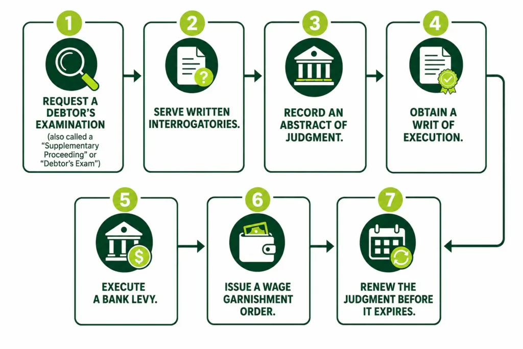  Step-by-step process for collecting money from a judgment debtor
