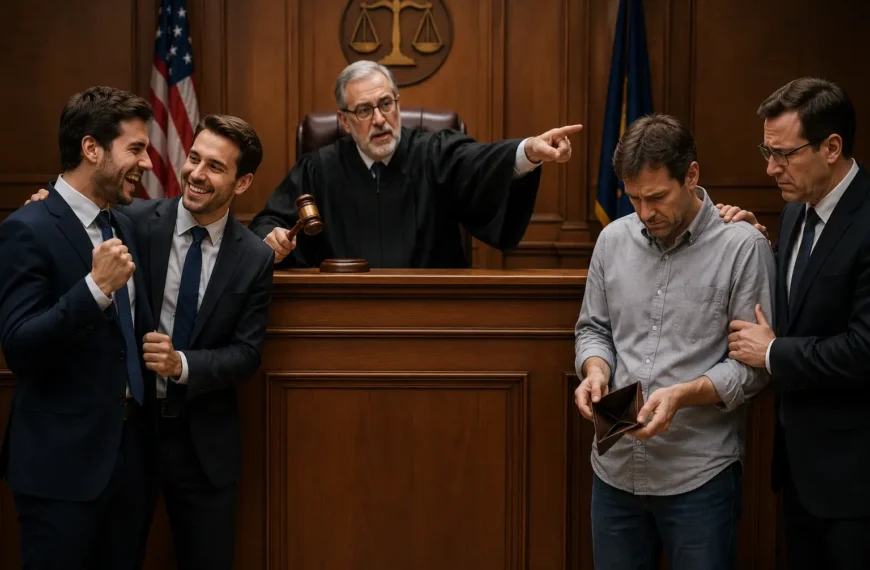 What happens if you sue someone with no money — gavel next to an empty wallet