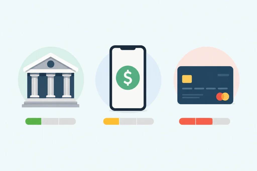 Comparison of Venmo funding methods and their costs